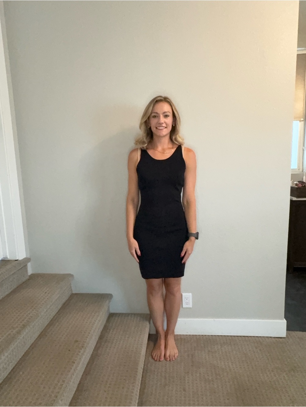 Classic Black Tank Sheath Dress - Women's